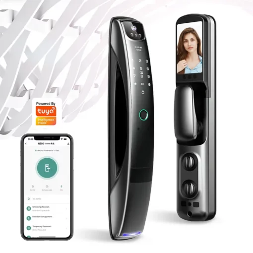 Elock ES266D – Biometric Smart Lock for Wooden Doors with 3D Face Recognition, Fingerprint, WiFi App & Camera - Image 2